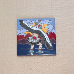 Vintage Hand-painted Native-themed wall decor by Magmor Studios